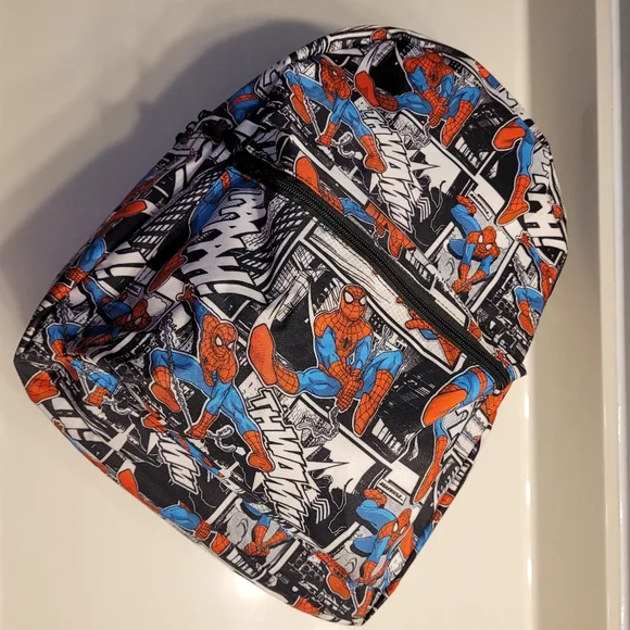 Spiderman Marvel Comic Graphic Print Backpack With Padded Adjustable Straps - Picture 16 of 16